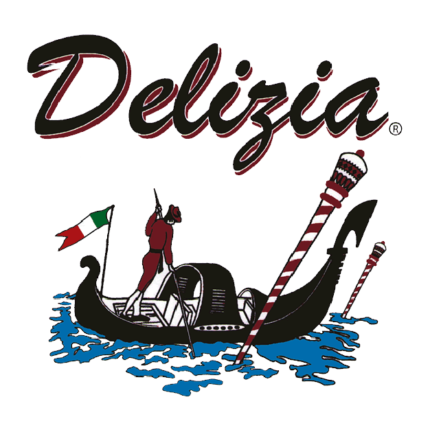 Delizia restaurant logo with Venetian gondola