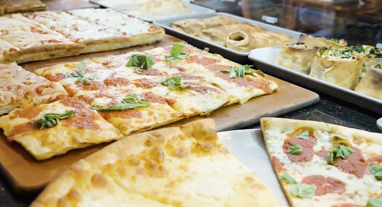 Fresh pizza at Delizia 73