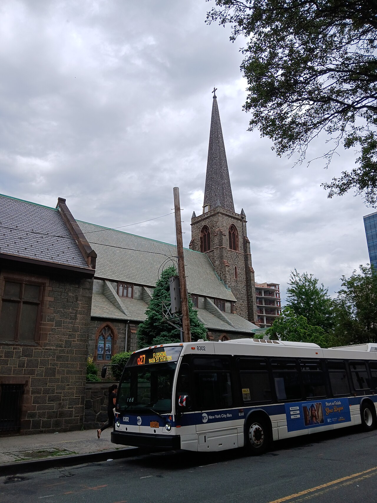 A street scene in Flushing, Queens